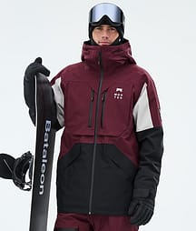 Montec Arch Snowboardjacke Herren Burgundy/Light Grey/Black
