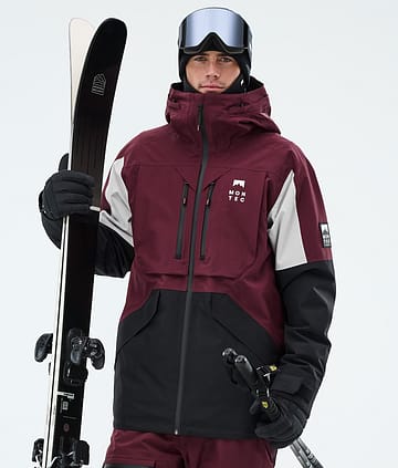 Montec Arch Skijacke Burgundy/Light Grey/Black