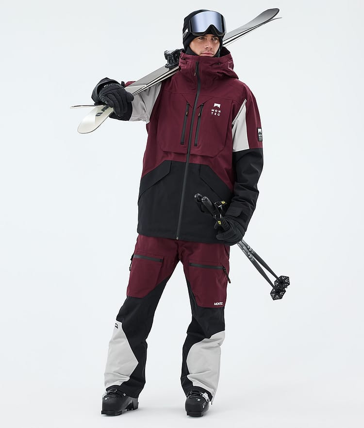 Montec Arch Skijacke Herren Burgundy/Light Grey/Black, Image 2 of 9