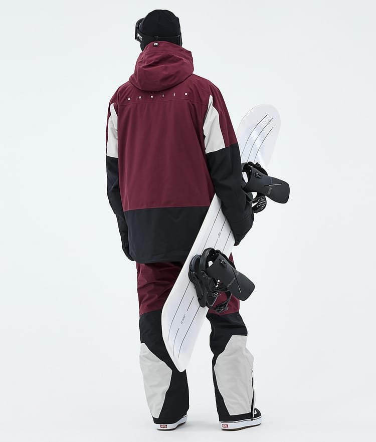 Montec Arch Snowboardjacke Herren Burgundy/Light Grey/Black, Image 3 of 9
