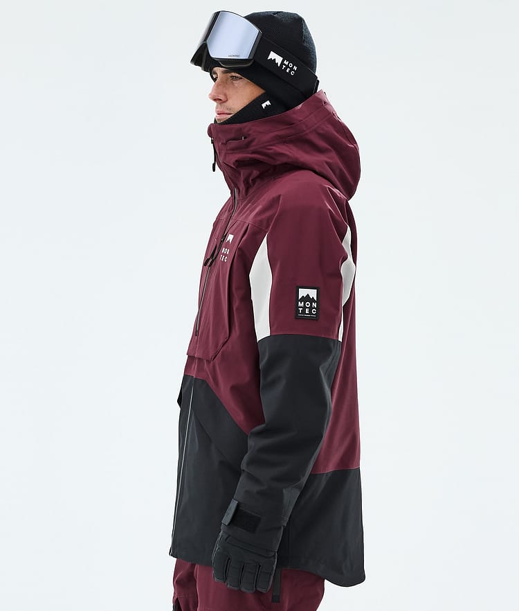 Montec Arch Snowboardjacke Herren Burgundy/Light Grey/Black, Image 5 of 9