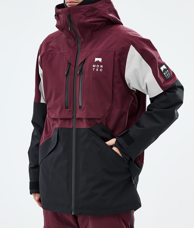 Montec Arch Skijacke Herren Burgundy/Light Grey/Black, Image 7 of 9