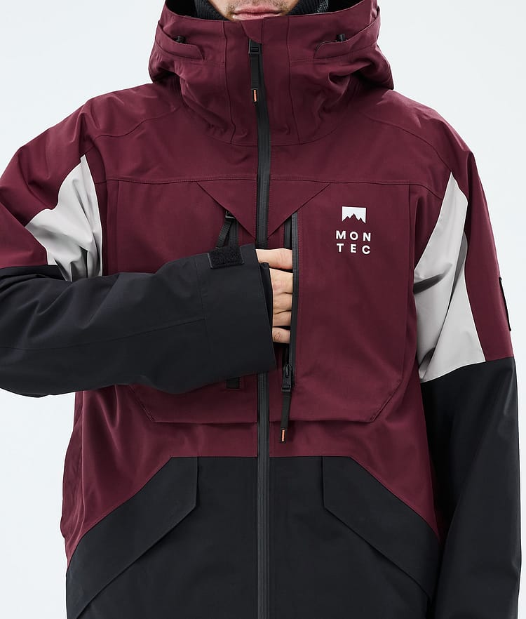 Montec Arch Skijacke Herren Burgundy/Light Grey/Black, Image 8 of 9