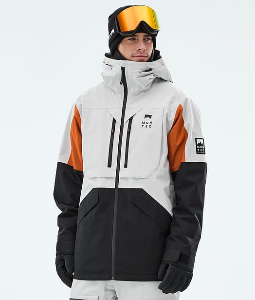 Montec Arch Snowboardjacke Herren Light Grey/Burned Orange/Black