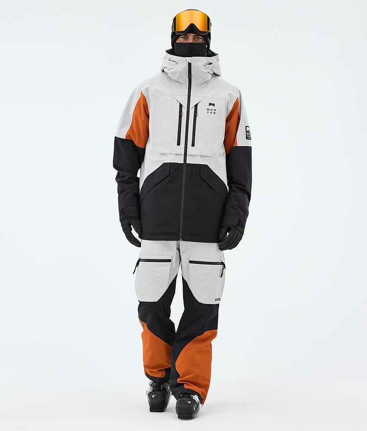 Montec Arch Skijacke Herren Light Grey/Burned Orange/Black, Image 2 of 9