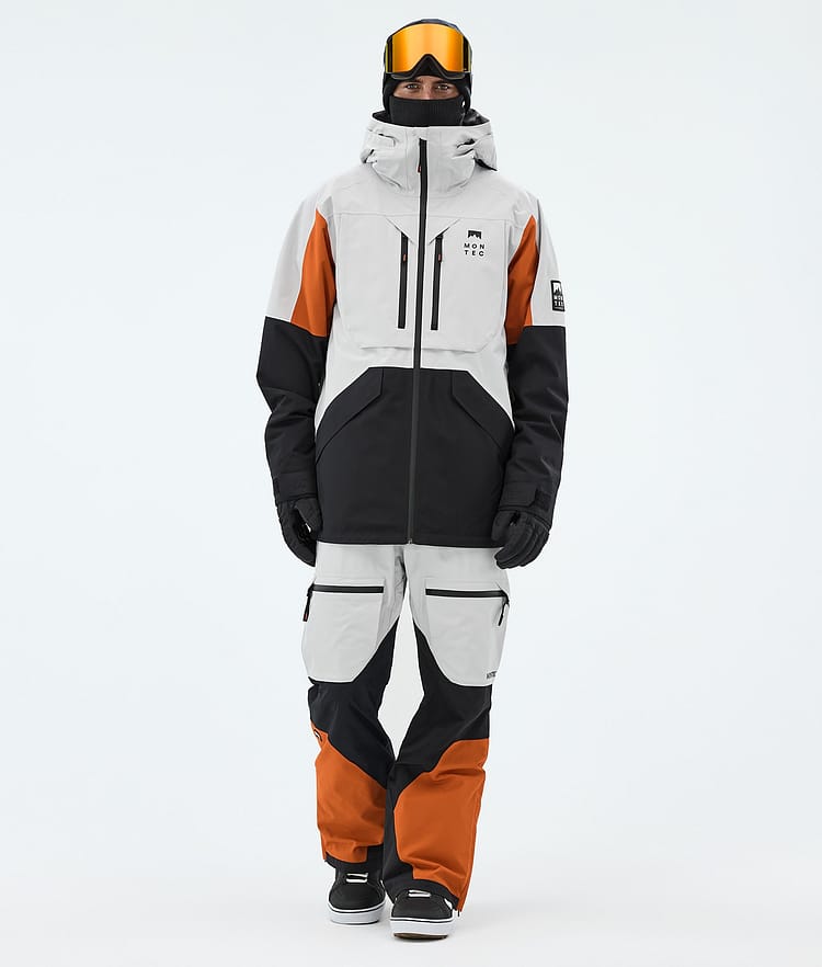 Montec Arch Snowboardjacke Herren Light Grey/Burned Orange/Black, Image 2 of 9