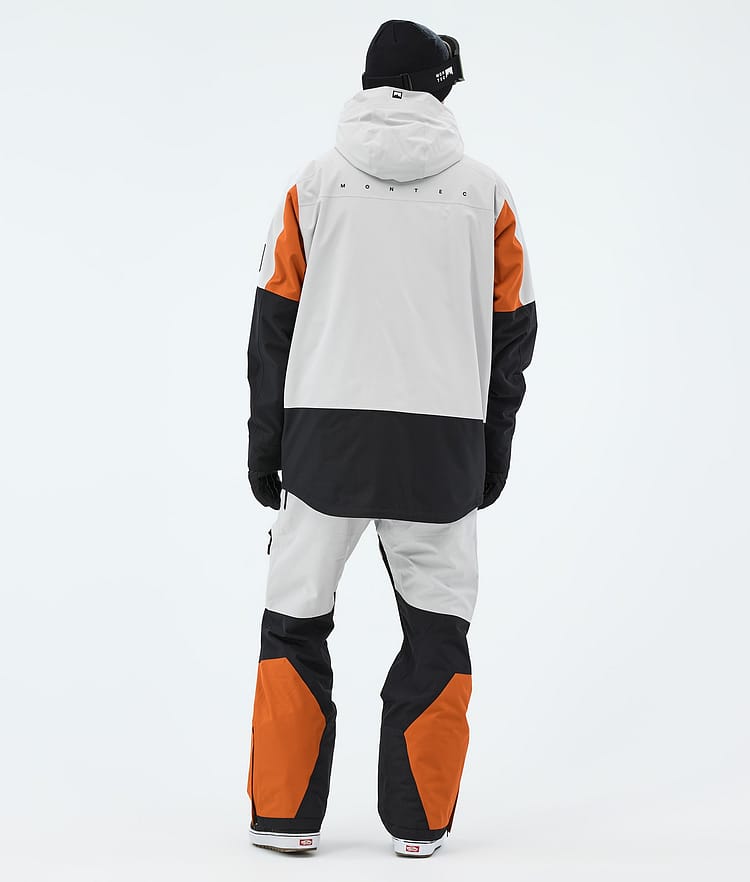 Montec Arch Snowboardjacke Herren Light Grey/Burned Orange/Black, Image 3 of 9