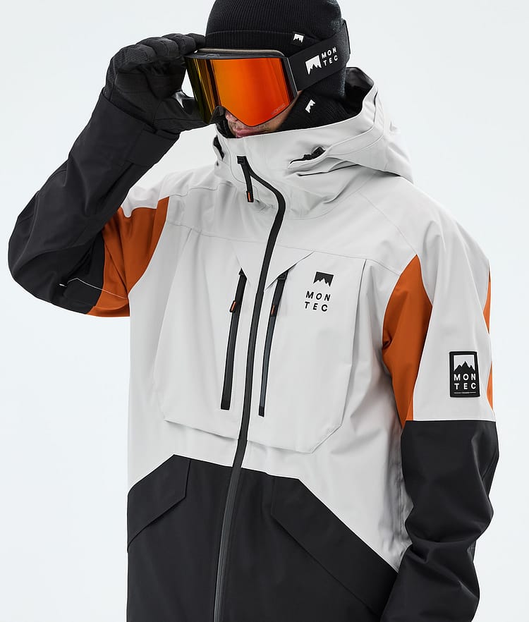 Montec Arch Skijacke Herren Light Grey/Burned Orange/Black, Image 4 of 9