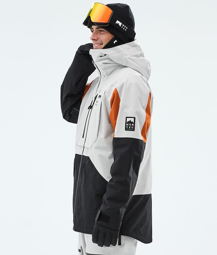 Montec Arch Skijacke Herren Light Grey/Burned Orange/Black, Image 5 of 9