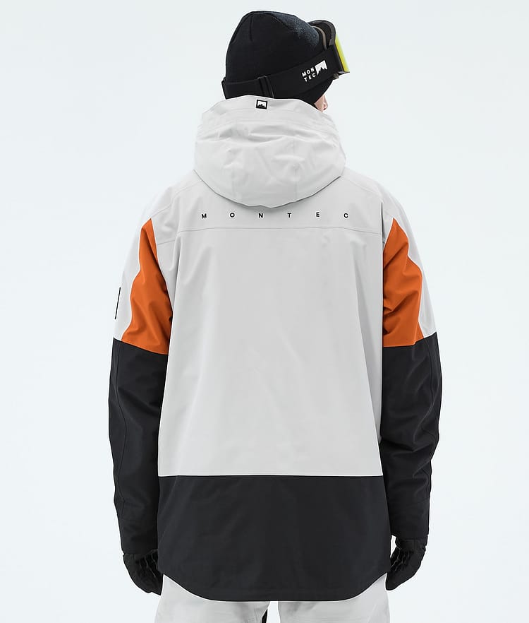 Montec Arch Snowboardjacke Herren Light Grey/Burned Orange/Black, Image 6 of 9