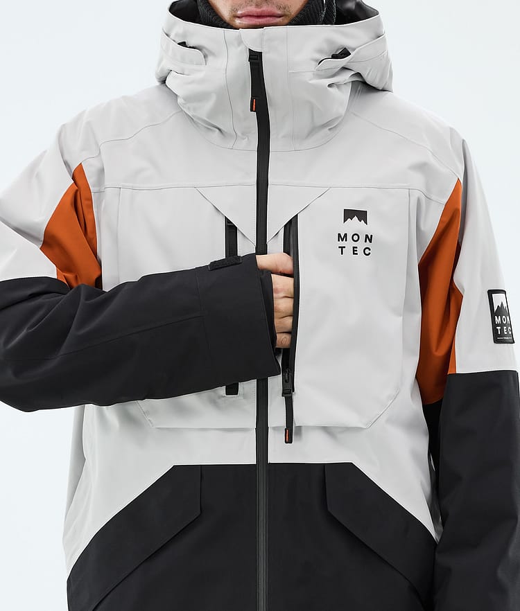 Montec Arch Skijacke Herren Light Grey/Burned Orange/Black, Image 8 of 9
