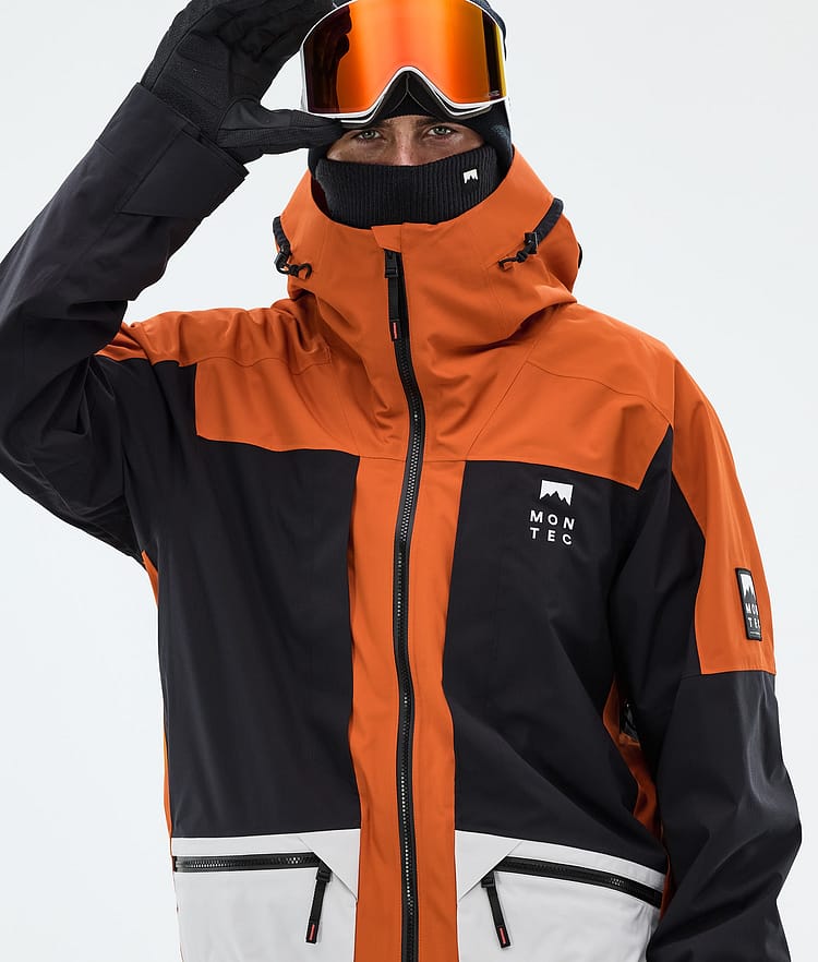 Montec Morpheus Snowboardjacke Herren Burned Orange/Black/Light Grey, Image 4 of 9