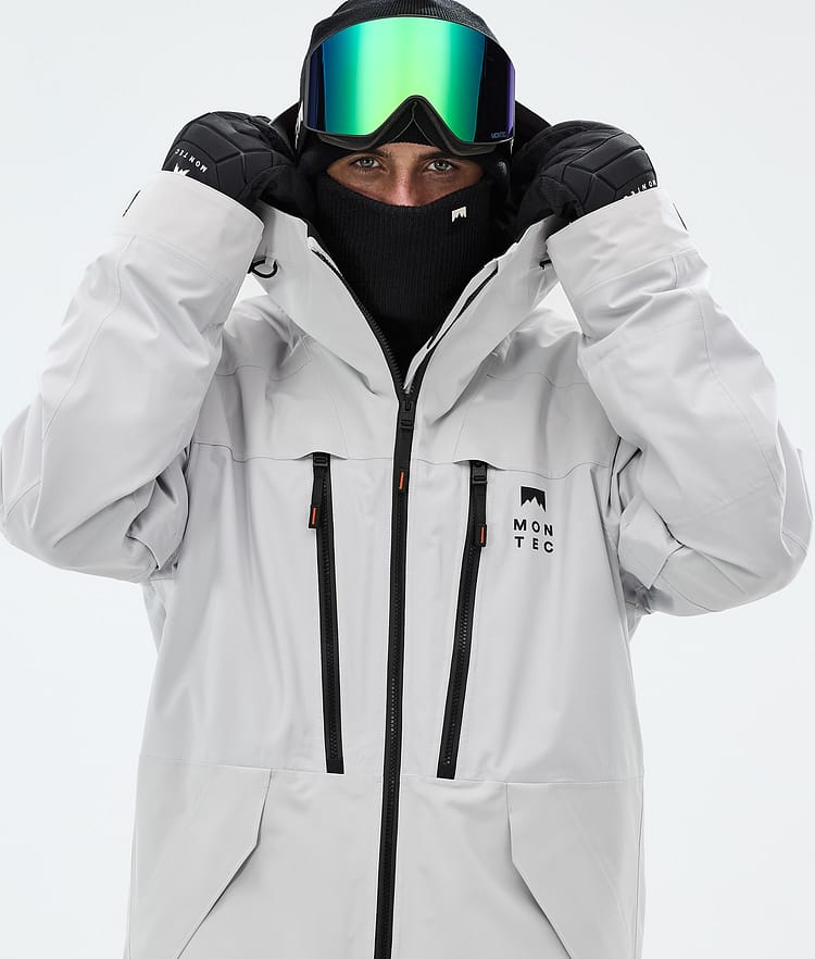 Montec Sentinel Snowboardjacke Herren Light Grey, Image 4 of 9