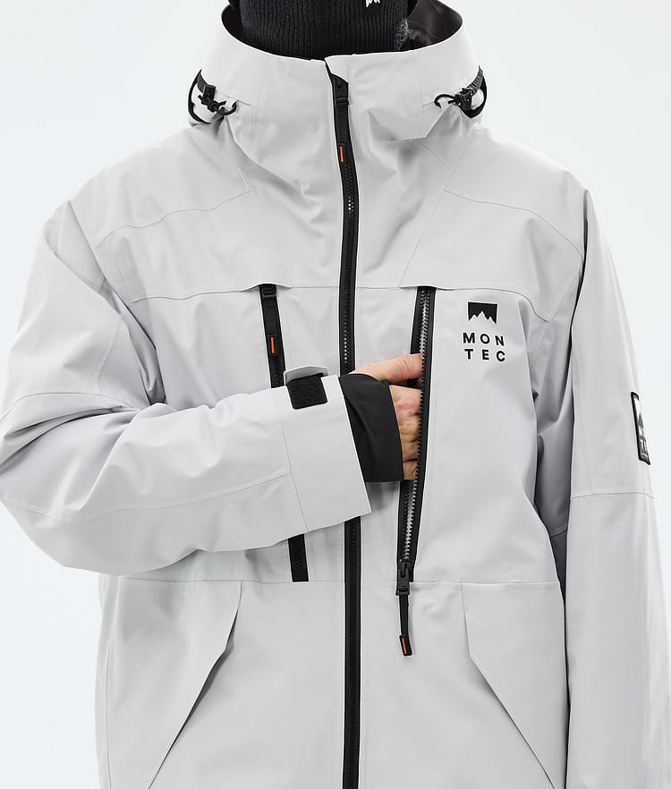 Montec Sentinel Snowboardjacke Herren Light Grey, Image 8 of 9