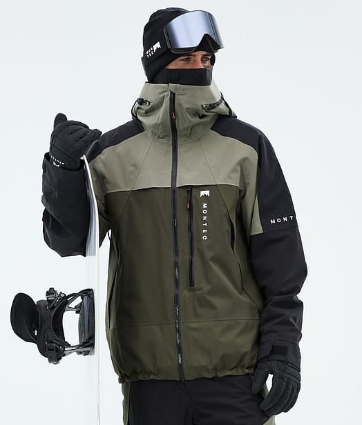 Montec Oracle Snowboardjacke Herren Greenish/Black/Olive Green