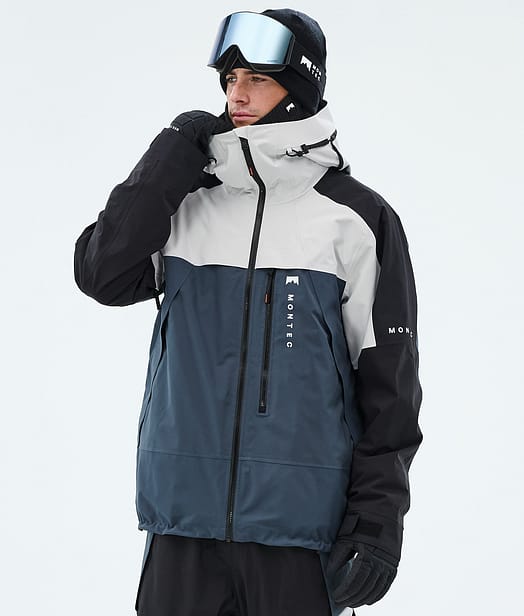 Montec Oracle Skijacke Herren Light Grey/Black/Metal Blue