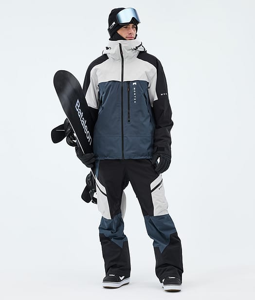 Montec Oracle Snowboard Outfit Light Grey/Black/Metal Blue