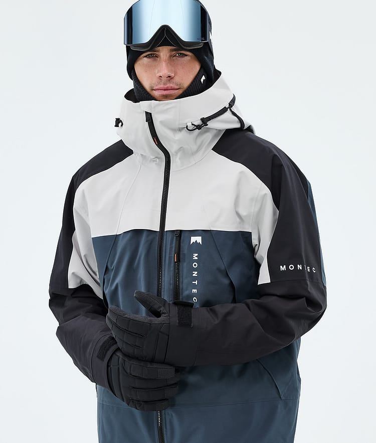 Montec Oracle Snowboardjacke Herren Light Grey/Black/Metal Blue, Image 4 of 9