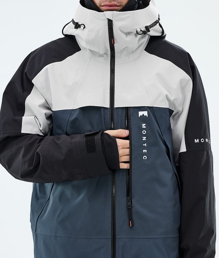 Montec Oracle Skijacke Herren Light Grey/Black/Metal Blue, Image 8 of 9