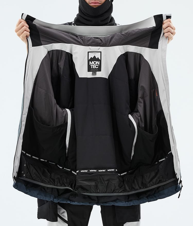 Montec Oracle Snowboardjacke Herren Light Grey/Black/Metal Blue, Image 9 of 9