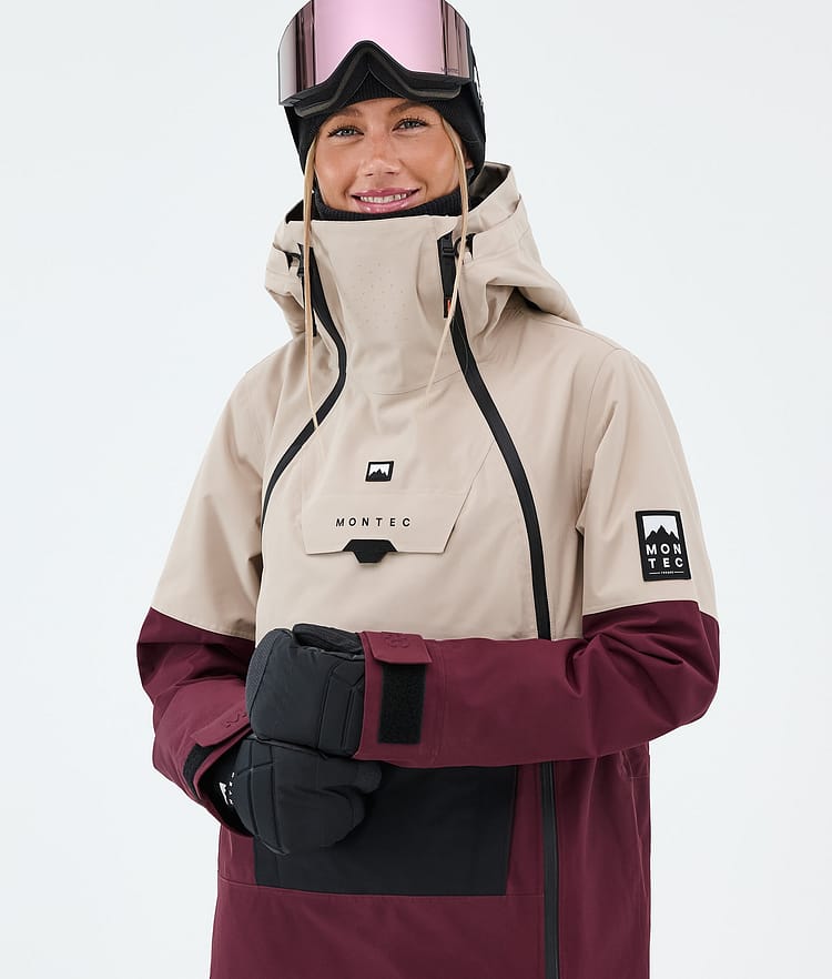 Montec Doom W Skijacke Damen Sand/Black/Burgundy, Image 4 of 10