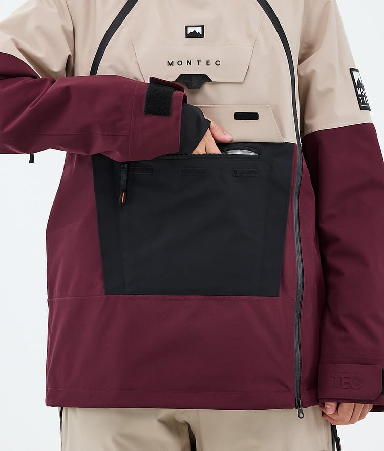 Montec Doom W Skijacke Damen Sand/Black/Burgundy, Image 8 of 10