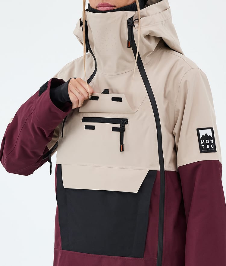 Montec Doom W Snowboardjacke Damen Sand/Black/Burgundy, Bild 9 von 10