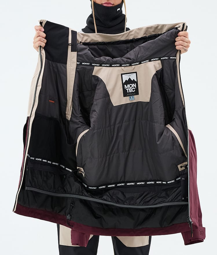 Montec Doom W Snowboardjacke Damen Sand/Black/Burgundy, Bild 10 von 10