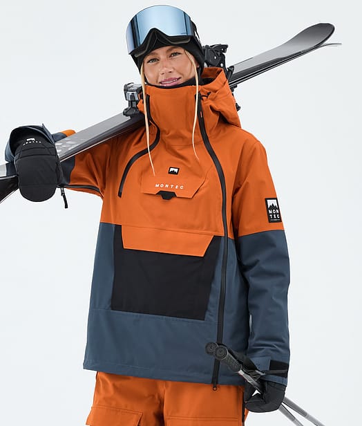 Montec Doom W Skijacke Damen Burned Orange/Black/Metal Blue