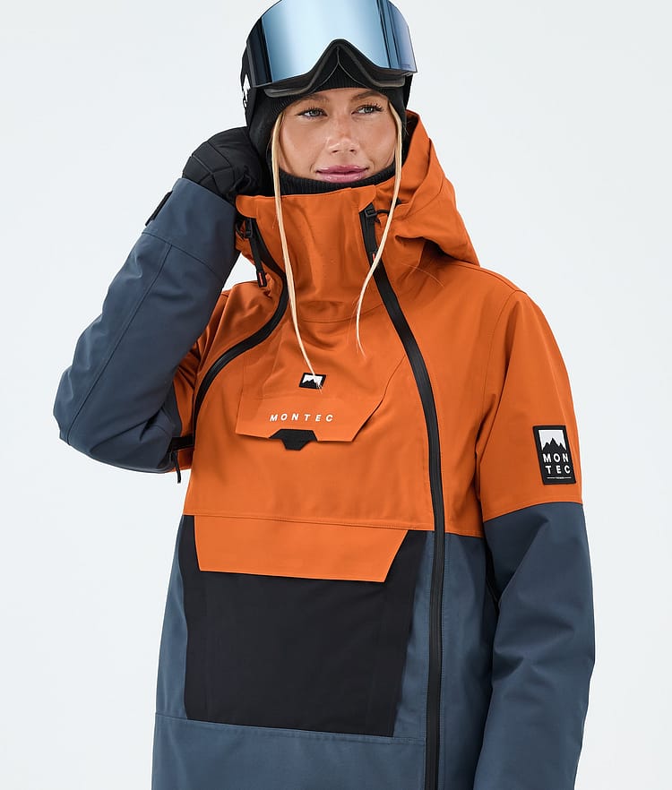 Montec Doom W Skijacke Damen Burned Orange/Black/Metal Blue, Image 4 of 10