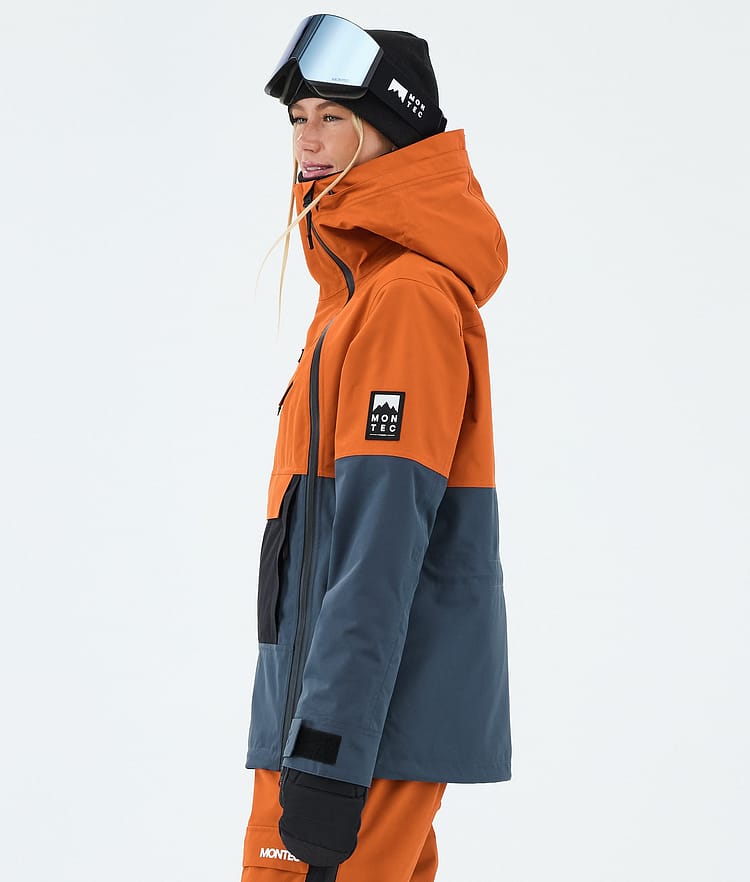 Montec Doom W Skijacke Damen Burned Orange/Black/Metal Blue, Image 5 of 10