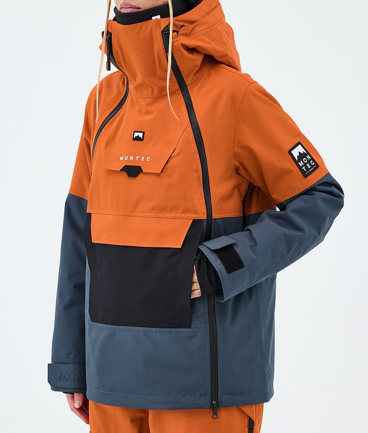 Montec Doom W Skijacke Damen Burned Orange/Black/Metal Blue, Image 7 of 10