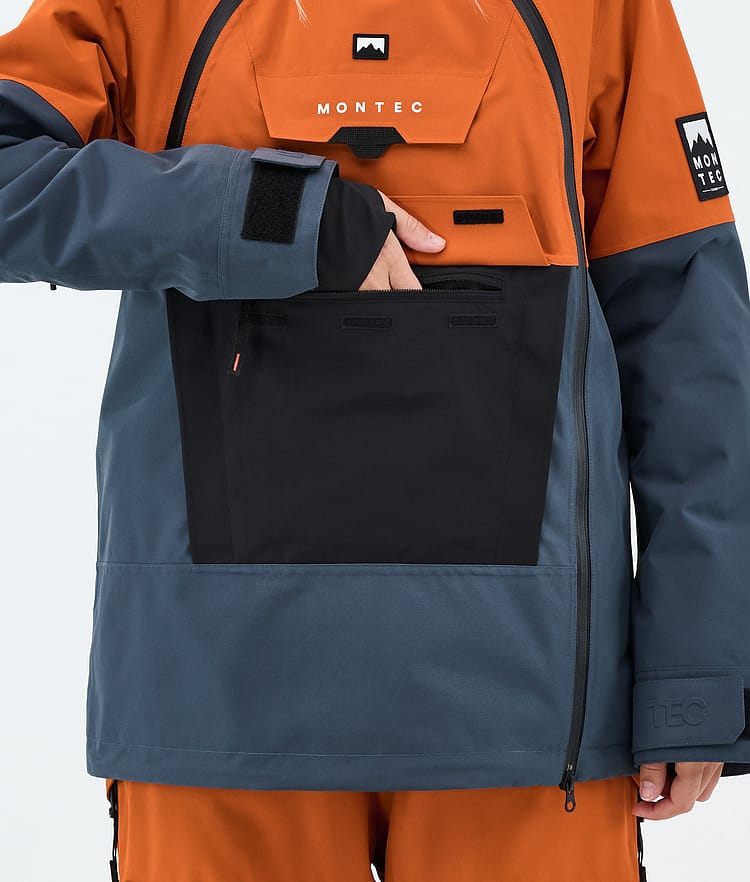 Montec Doom W Skijacke Damen Burned Orange/Black/Metal Blue, Image 8 of 10