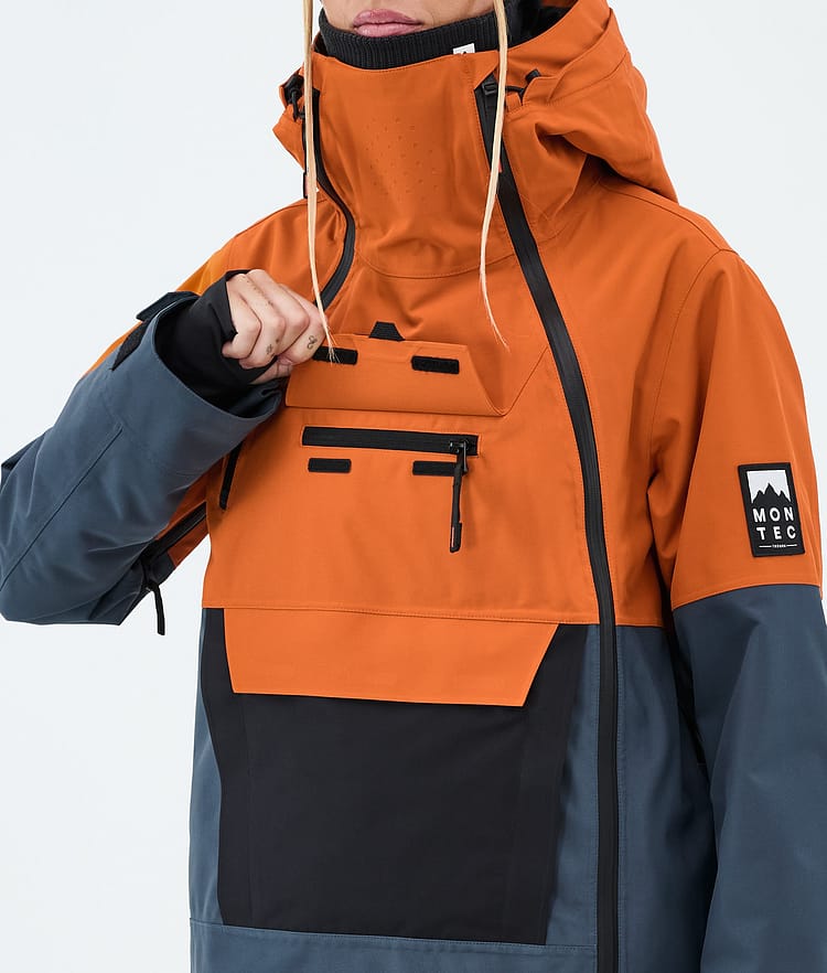 Montec Doom W Skijacke Damen Burned Orange/Black/Metal Blue, Image 9 of 10