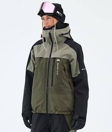 Montec Oracle W Skijacke Greenish/Black/Olive Green