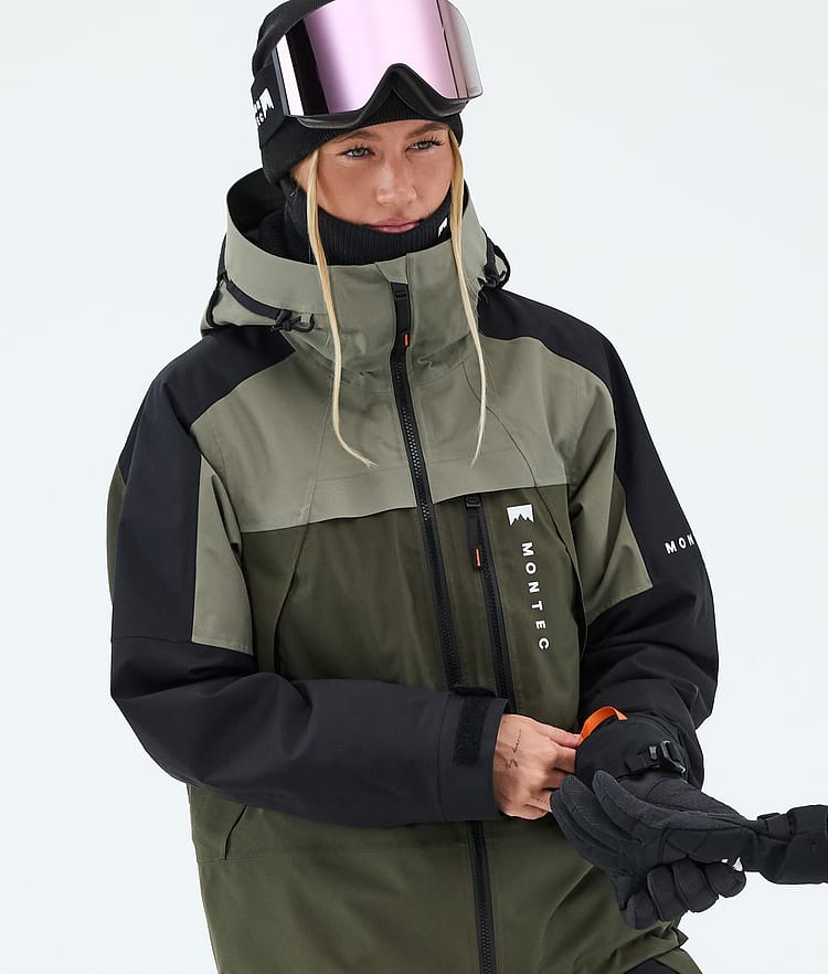 Montec Oracle W Snowboardjacke Damen Greenish/Black/Olive Green, Image 4 of 9