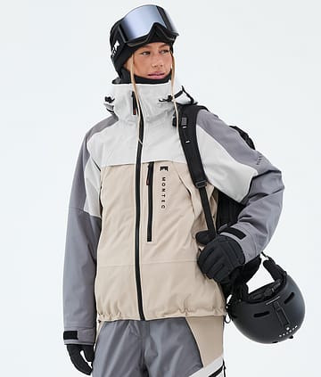 Montec Oracle W Snowboardjacke Light Grey/Light Pearl/Sand