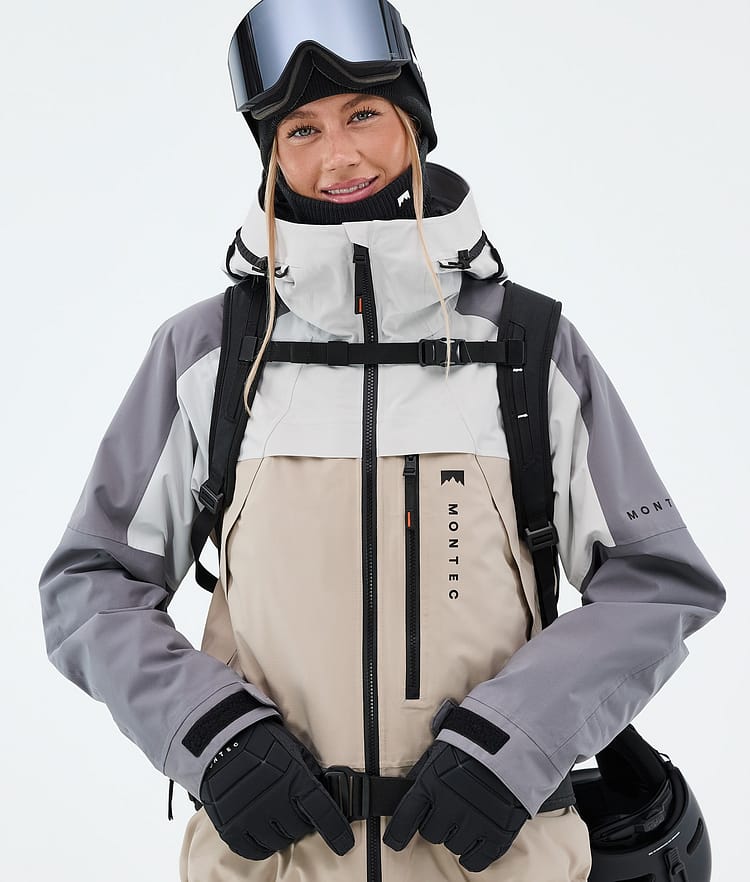 Montec Oracle W Snowboardjacke Damen Light Grey/Light Pearl/Sand, Image 4 of 9