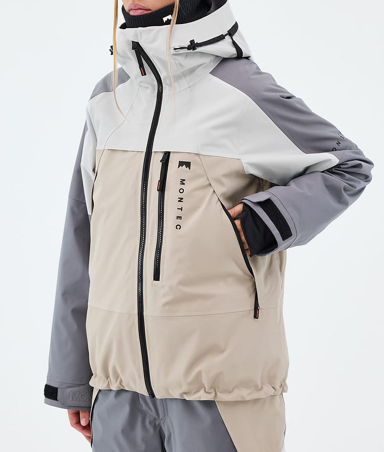 Montec Oracle W Snowboardjacke Damen Light Grey/Light Pearl/Sand, Image 7 of 9