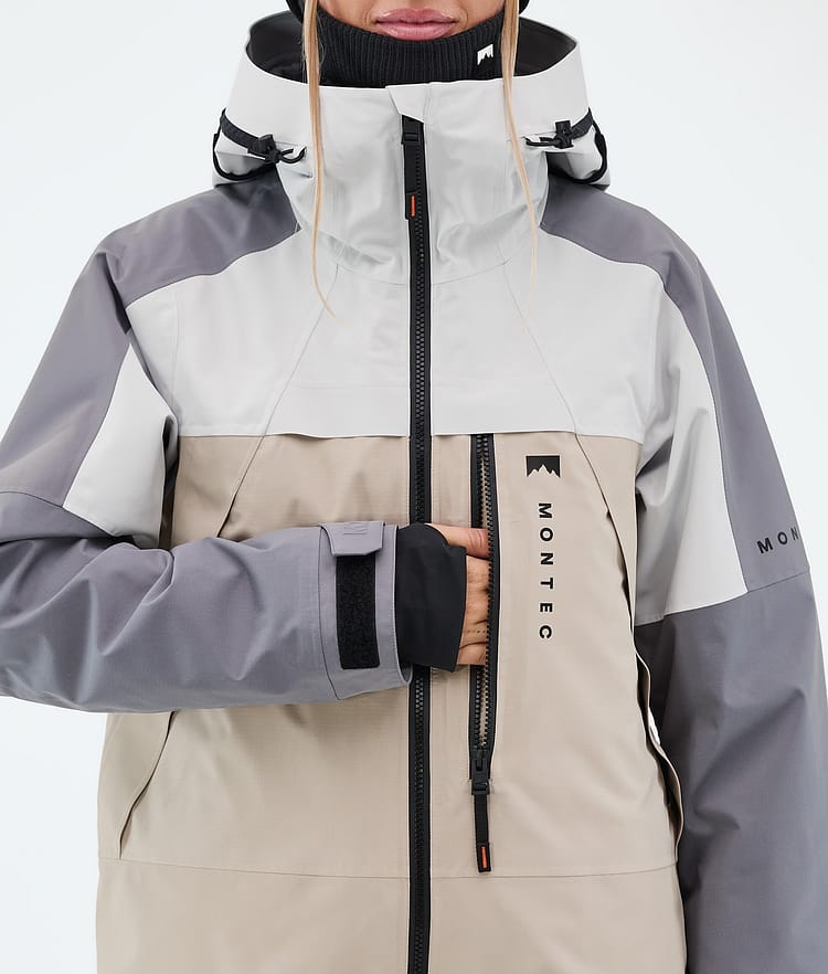 Montec Oracle W Skijacke Damen Light Grey/Light Pearl/Sand, Image 8 of 9