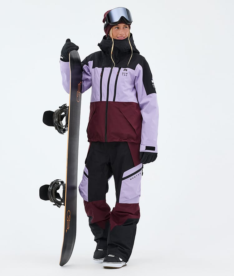 Montec Sentinel W Snowboardjacke Damen Black/Faded Violet/Burgundy, Image 2 of 9
