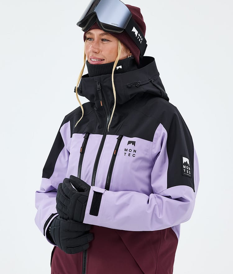 Montec Sentinel W Snowboardjacke Damen Black/Faded Violet/Burgundy, Image 4 of 9