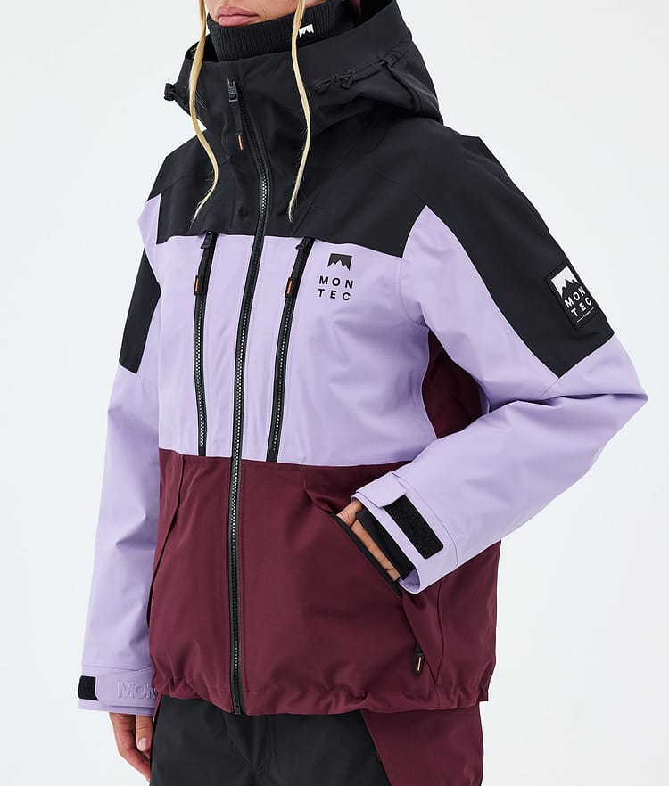 Montec Sentinel W Snowboardjacke Damen Black/Faded Violet/Burgundy, Image 7 of 9