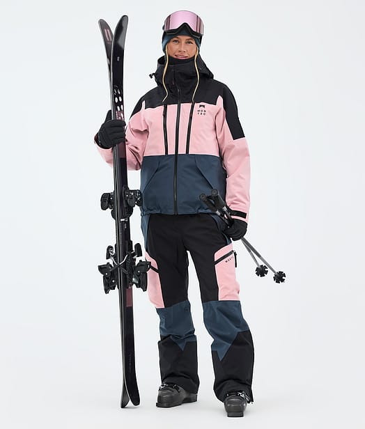 Montec Sentinel W Ski Outfit Black/Soft Pink/Metal Blue