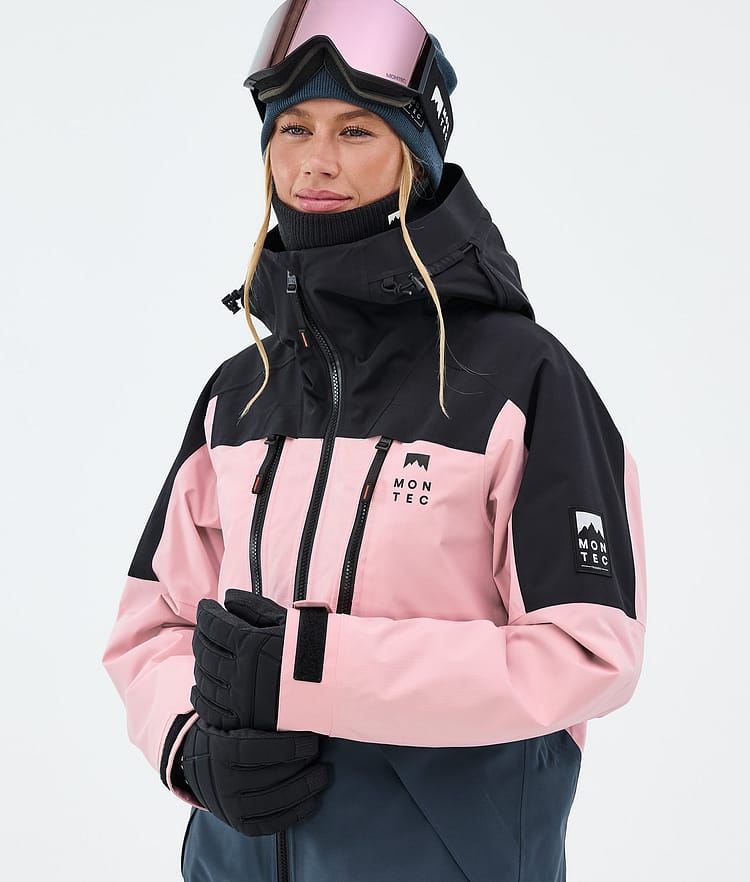 Montec Sentinel W Snowboardjacke Damen Black/Soft Pink/Metal Blue, Image 4 of 9