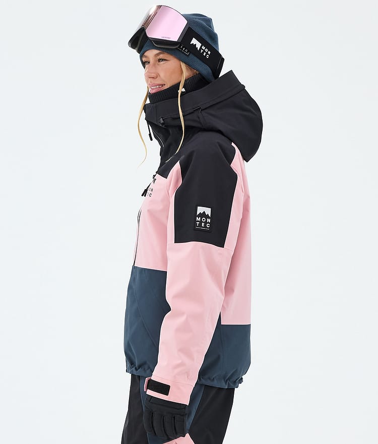 Montec Sentinel W Snowboardjacke Damen Black/Soft Pink/Metal Blue, Image 5 of 9