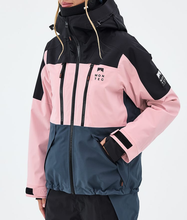 Montec Sentinel W Snowboardjacke Damen Black/Soft Pink/Metal Blue, Image 7 of 9