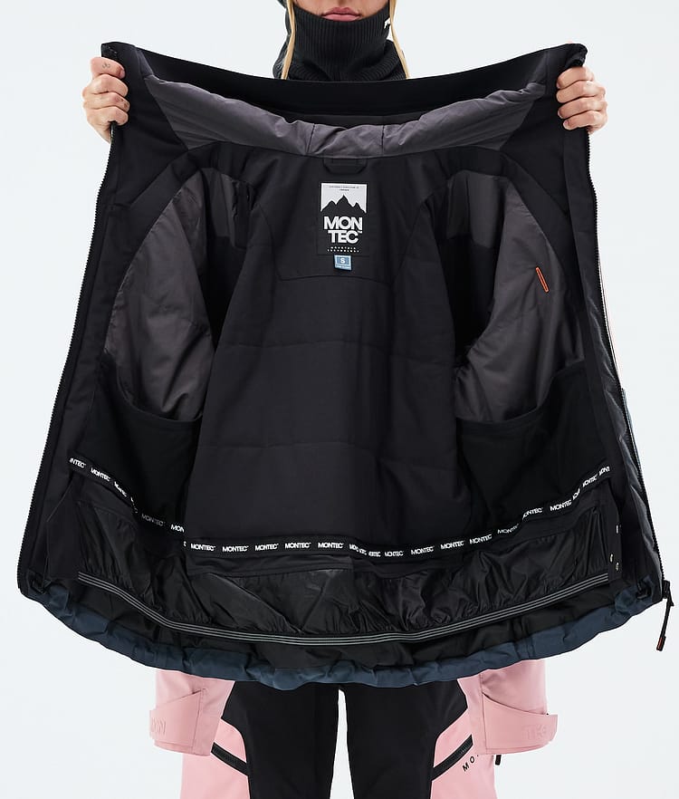 Montec Sentinel W Skijacke Damen Black/Soft Pink/Metal Blue, Image 9 of 9