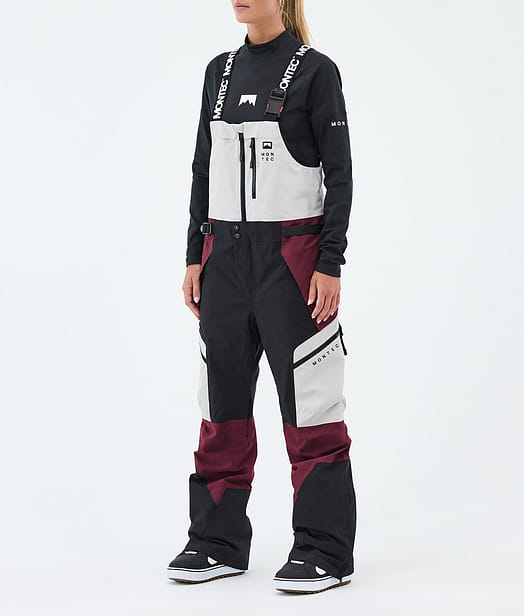 Montec Dozer W Snowboardhose Damen Light Grey/Black/Burgundy
