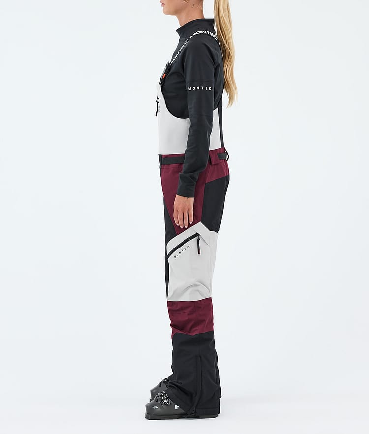 Montec Dozer W Skihose Damen Light Grey/Black/Burgundy, Image 3 of 7